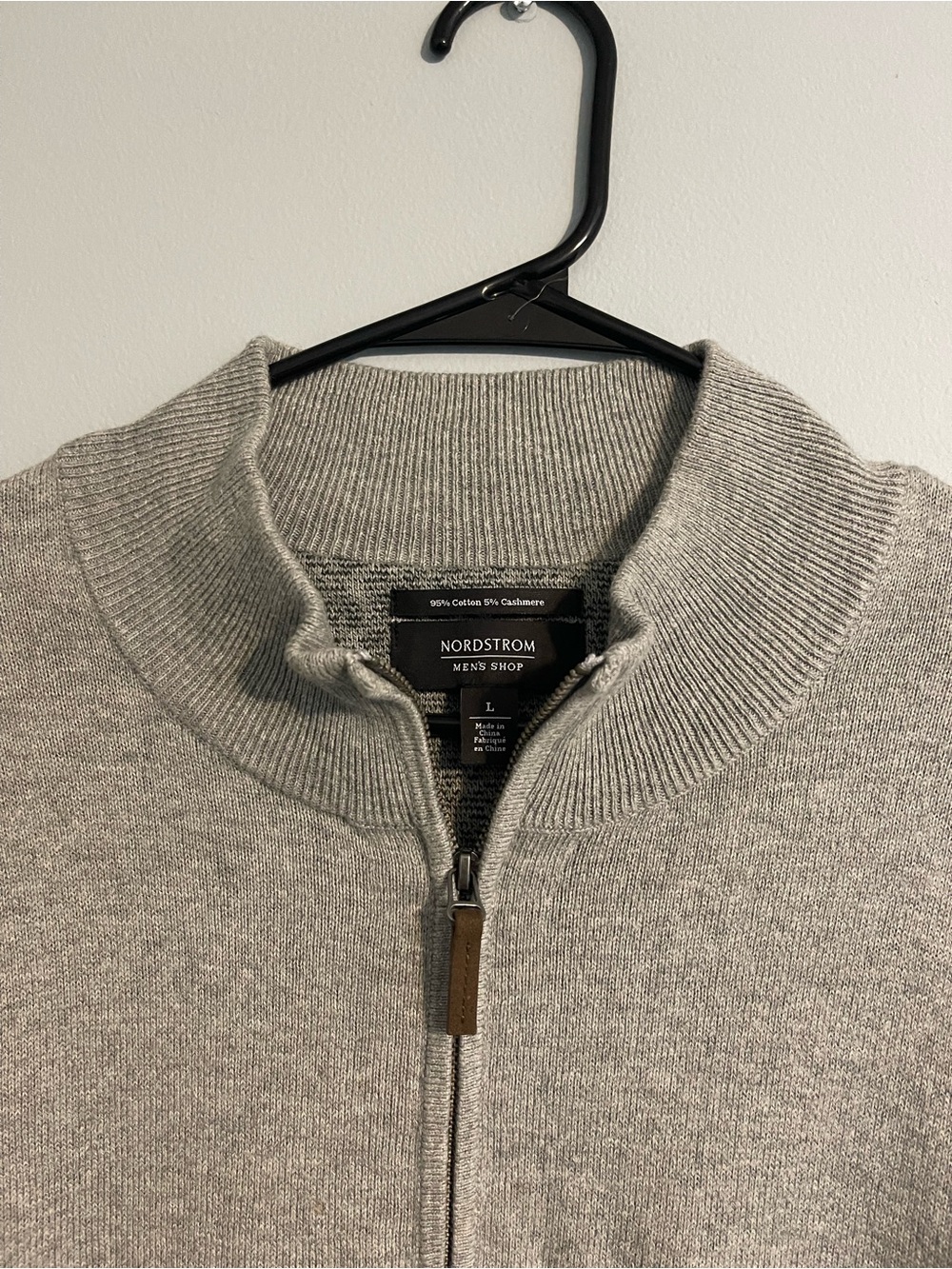 Gray Zip-Up Sweater